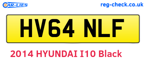 HV64NLF are the vehicle registration plates.