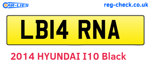 LB14RNA are the vehicle registration plates.