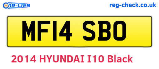 MF14SBO are the vehicle registration plates.