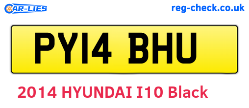 PY14BHU are the vehicle registration plates.
