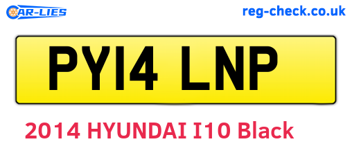 PY14LNP are the vehicle registration plates.