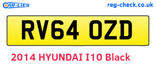RV64OZD are the vehicle registration plates.