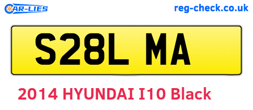 S28LMA are the vehicle registration plates.