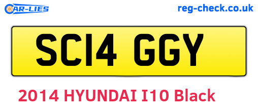 SC14GGY are the vehicle registration plates.