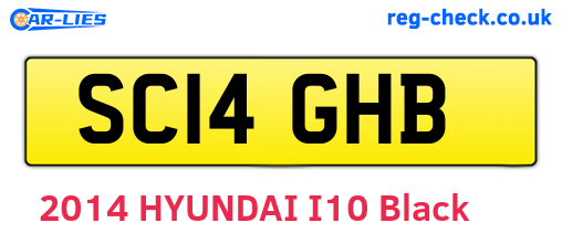 SC14GHB are the vehicle registration plates.