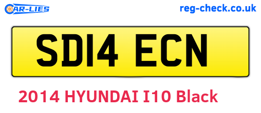 SD14ECN are the vehicle registration plates.
