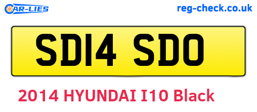 SD14SDO are the vehicle registration plates.