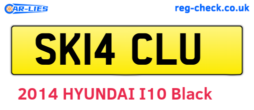SK14CLU are the vehicle registration plates.