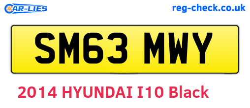 SM63MWY are the vehicle registration plates.