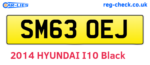 SM63OEJ are the vehicle registration plates.