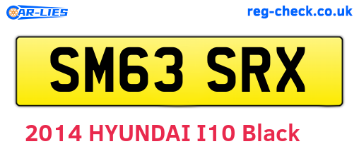 SM63SRX are the vehicle registration plates.