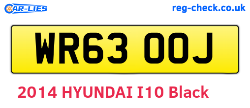 WR63OOJ are the vehicle registration plates.