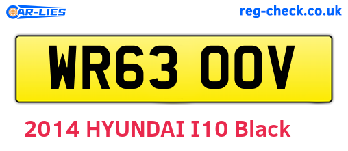 WR63OOV are the vehicle registration plates.