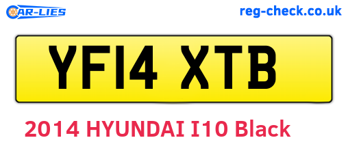 YF14XTB are the vehicle registration plates.