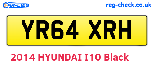 YR64XRH are the vehicle registration plates.