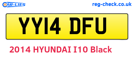 YY14DFU are the vehicle registration plates.