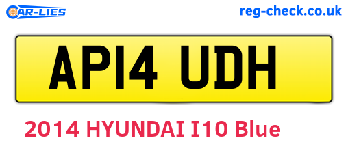 AP14UDH are the vehicle registration plates.