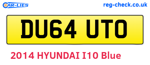 DU64UTO are the vehicle registration plates.