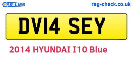 DV14SEY are the vehicle registration plates.