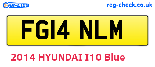 FG14NLM are the vehicle registration plates.