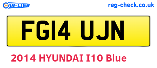 FG14UJN are the vehicle registration plates.