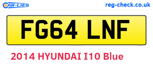 FG64LNF are the vehicle registration plates.