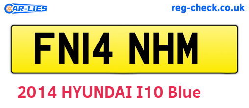 FN14NHM are the vehicle registration plates.