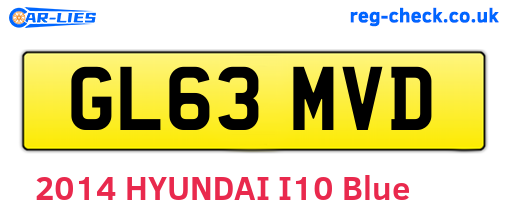 GL63MVD are the vehicle registration plates.
