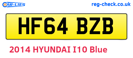 HF64BZB are the vehicle registration plates.
