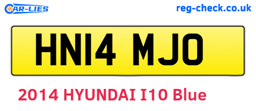 HN14MJO are the vehicle registration plates.