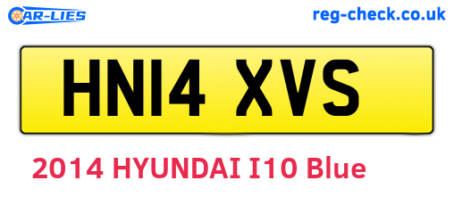 HN14XVS are the vehicle registration plates.
