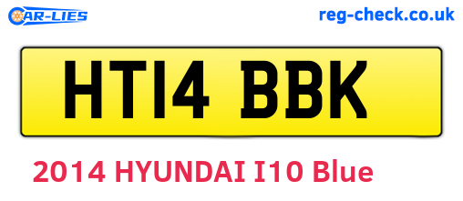 HT14BBK are the vehicle registration plates.