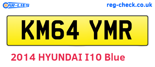 KM64YMR are the vehicle registration plates.