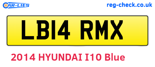 LB14RMX are the vehicle registration plates.