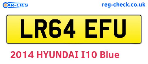 LR64EFU are the vehicle registration plates.