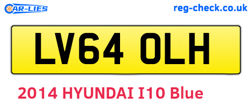 LV64OLH are the vehicle registration plates.