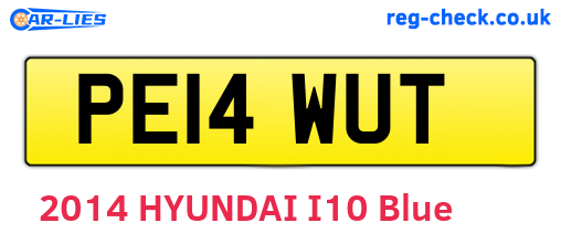 PE14WUT are the vehicle registration plates.