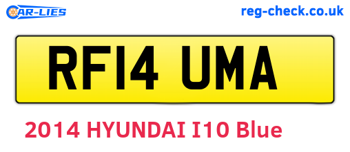 RF14UMA are the vehicle registration plates.