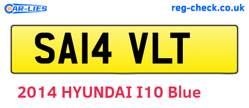 SA14VLT are the vehicle registration plates.