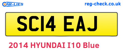 SC14EAJ are the vehicle registration plates.
