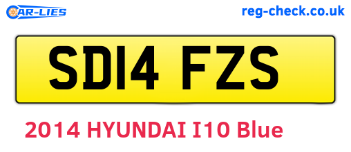 SD14FZS are the vehicle registration plates.