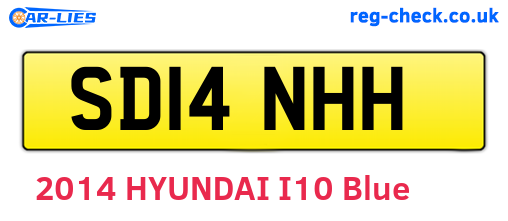 SD14NHH are the vehicle registration plates.