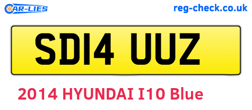 SD14UUZ are the vehicle registration plates.