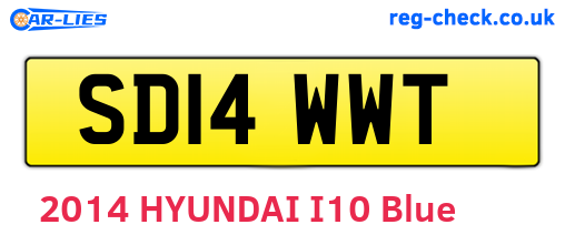 SD14WWT are the vehicle registration plates.