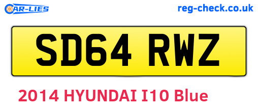 SD64RWZ are the vehicle registration plates.