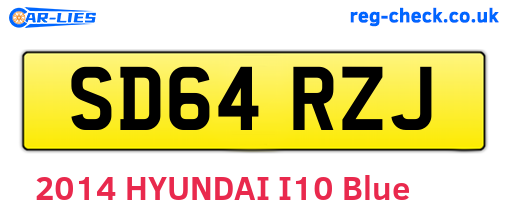 SD64RZJ are the vehicle registration plates.