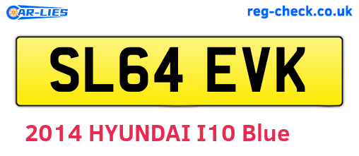 SL64EVK are the vehicle registration plates.