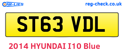 ST63VDL are the vehicle registration plates.