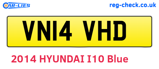 VN14VHD are the vehicle registration plates.
