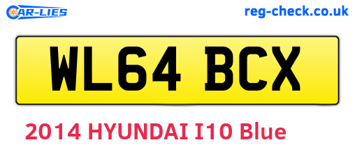 WL64BCX are the vehicle registration plates.